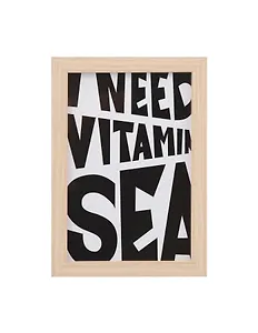 Фоторамка 10*15 "I need vitamin sea" светлое дерево