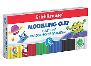 Пластилин 06цв 90гр "Monsters", к/к., стек, ErichKrause 2928505