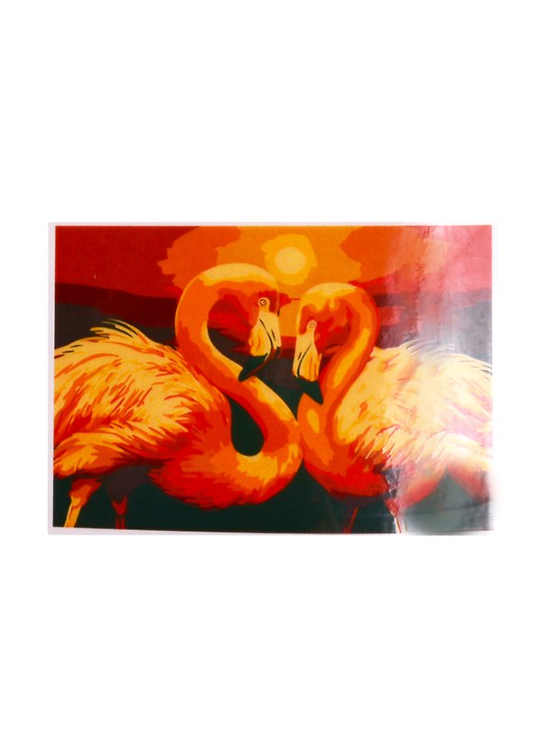Набор ТМ Рыжий Кот Раскраска на картоне A4 Фламинго на закате (Арт. Р-2391) 2808888 — 1