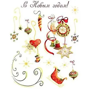 Новогоднее оконное украшение Елочное украшение 30*38 см (31262) (Феникс-Презент)