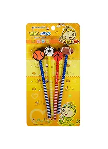 Набор карандашей с ластиком Футбольный мяч (4шт) (108017) (Веста Трейд)