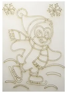 Трафарет Пингвин № 2 А5 (148х210) (544) (3+) (Песочный мир)