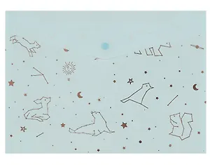 Папка-конверт А4 на кнопке "Созвездие", ассорти
