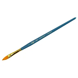 Кисть художественная №6 "Галерея", синтетика, плоскоовальная "кошачий язык", короткая ручка, Гамма