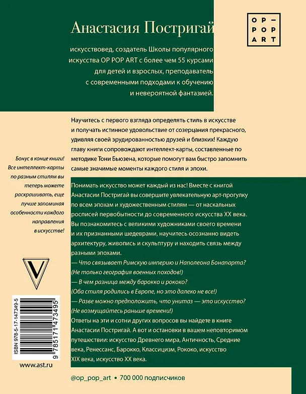 Книга Как понимать искусство: арт-прогулка по стилям и эпохам (Анастасия Постригай) — 2
