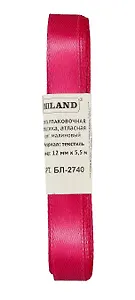 Лента упаковочная атласная Классика, 12 мм х5,5 м,малиновый