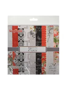 Набор бумаги для скрапбукинга 15*15см 190гр/м Элегия, 24 листа