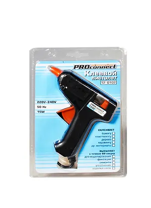 Пистолет клеевой малый PROCONNECT (12-0102) (15Вт) (блистер) 2391134