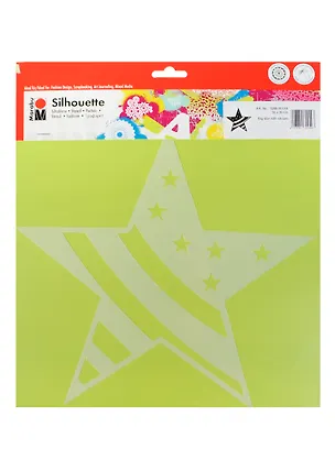 Трафарет-силуэт Marabu 014 Большая звезда (028900014) (30х30см) 2418775