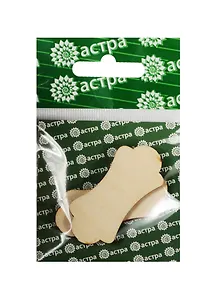Деревянная заготовка Шильд 5 (549701) (5х3см) (L-199) (2шт.) (Астра) (3+) (упаковка)
