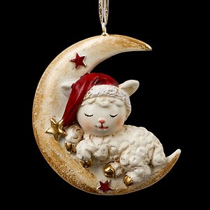 Новогоднее подвесное украшение ErichKrause Decor Барашек на месяце (7см) (66228)