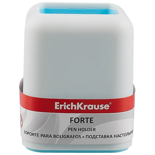 Подставка настольная Forte, Pastel, пластиковая, белый с голубой вставкой, ErichKrause 262181 — 2