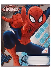 Тетрадь 12 листов клетка "Spider-man"