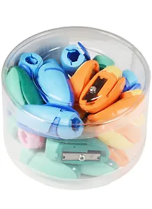 Точилка 1отв., овальн., пластик, ассорти