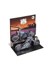 3D открытка Мотоциклы (Motocycles) (музыка) (SS015) (14,5х19,5)