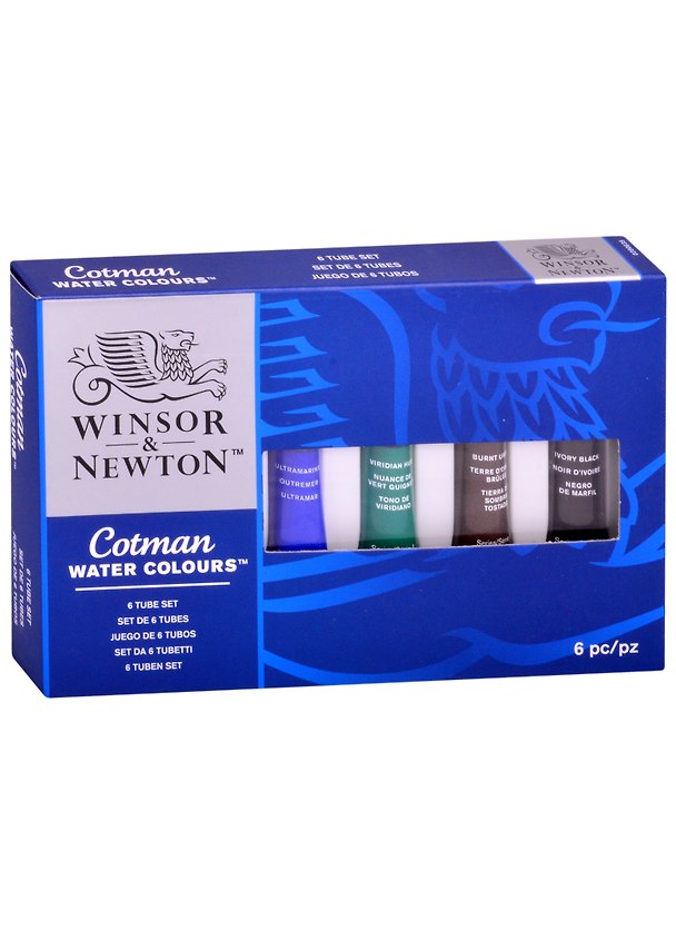 Краски акварельные "Cotman" для начинающих 6 цв, 8мл, к/к, Winsor&Newton 261862 — 1
