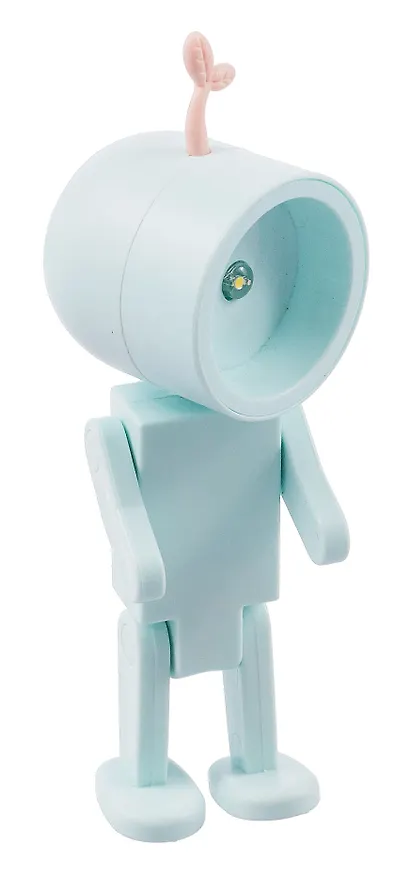Мини-лампа LED Робот (мятная) (пластик) (10х4) (12-LIGHT-533) 3127313 — 2