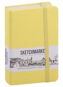 Скетчбук 9*14 80л "Sketchmarker" лимонный, нелинованн. 140г/м2, слоновая кость, тв.обл.