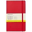 Книга для записей А5 120л кл. "Classic Large" красная, жесткая обложка, резинка, Moleskine — 240949 — 1