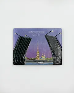 Магнит керамический "Марка. Крыши"