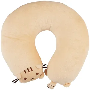 Подушка на шею «Кот с усами», (30х30 см), (бежевый)