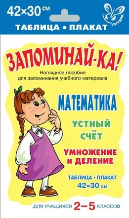 Математика. Устный счет. Умножение и деление. 2-5 классы. Наглядное пособие — 2152139 — 1