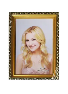 Фоторамка пластик 10*15 "Желтая с принтом" 