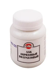 Лак акриловый, полуматовый Olki, 100 мл.