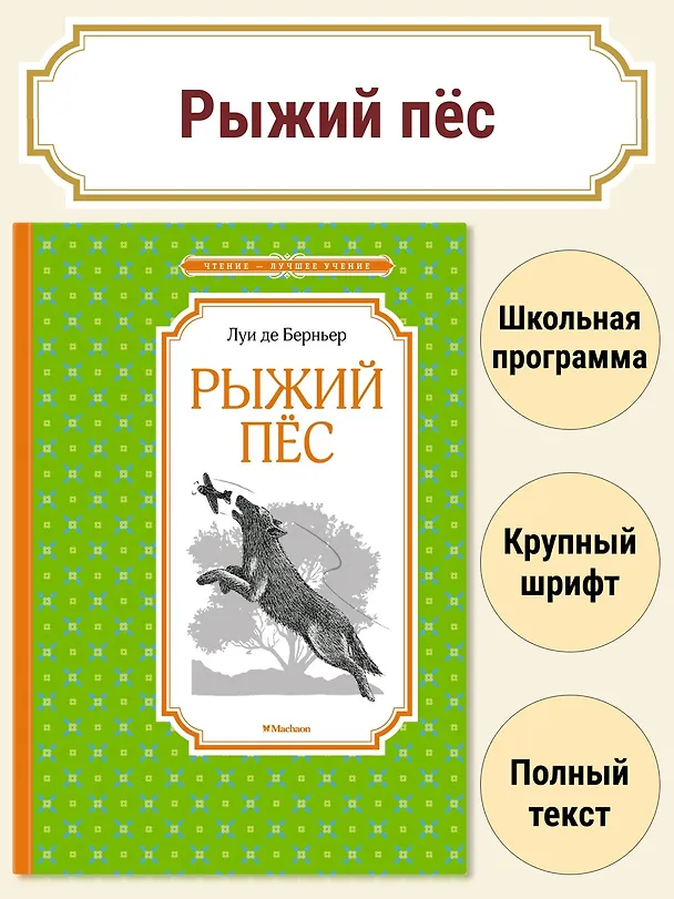 Книга Рыжий пёс (Луи де Берньер) — 2