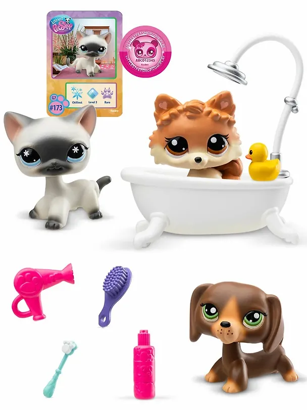 Набор Груминг спа три фигурки миниживотных с аксессуарами коллекция Littlest Pet Shop (4+) (коробка) 3127562 — 4