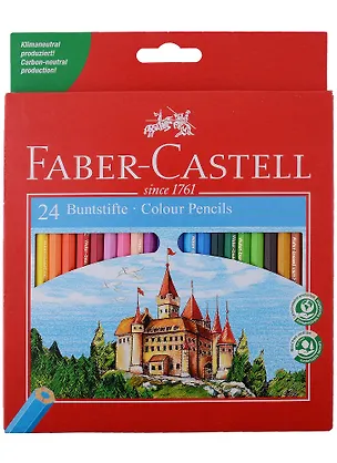 Карандаши цветные Faber-Castell, "Замок", 24 цвета 213988