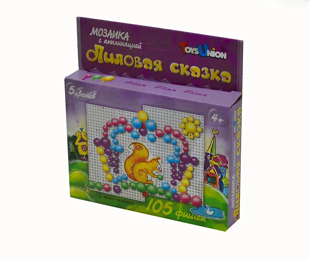 Игра, Мозаика с аппликацией, "Полянка", d10+d20/80 4 цв 9 аппл. 2241083 — 3