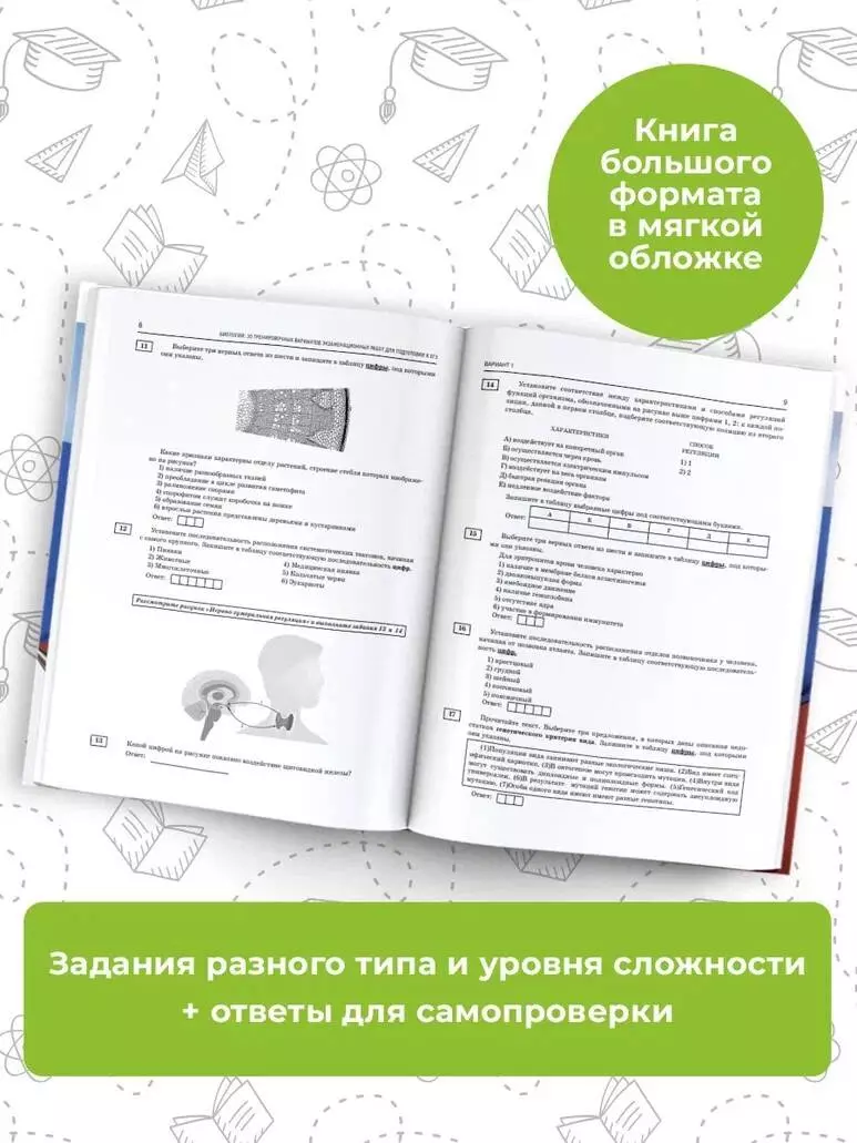 ЕГЭ-2024. Биология. 30 тренировочных вариантов экзаменационных работ для  подготовки к единому государственному экзамену (Ольга Ковшикова, Лариса  Прилежаева) - купить книгу с доставкой в интернет-магазине «Читай-город».  ISBN: 978-5-17-156594-7