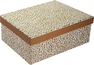 Коробка подарочная "Пятнышки" желтый металлик 18.5*12.5*7.5см