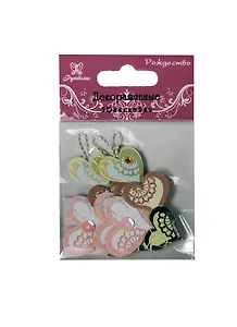 3D Наклейки декоративные бумажные Рождество (CO-17) (3шт) (Рукоделие) (упаковка)