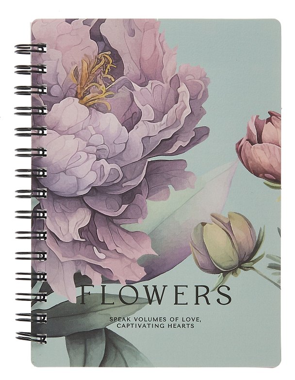 Записная книжка «Peony» А6, 80 листов в клетку, фиолетовый, спираль, Be Smart 3085099 — 1