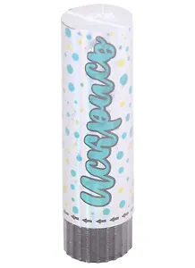 Новогодняя хлопушка Серебристая с наполнителем из  разноцветного конфетти (15 см)