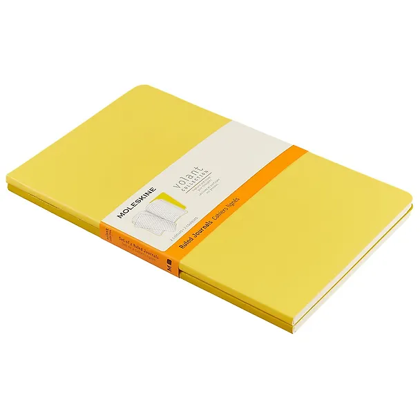 Набор книг для записей Moleskin Volant Large, 2 штуки, мягкая обложка, жёлтые, 48 листов, А5 242464 — 2