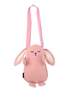 Сумочка-бананка Зайчик с помпоном (текстиль) (20х18х5) (12-12415-202411-B26)