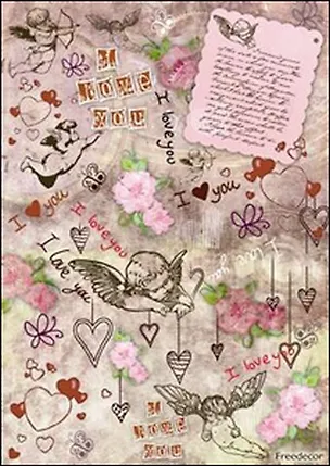 Скраб-карта Влюбленный Амур А4 (sck130) 2342825