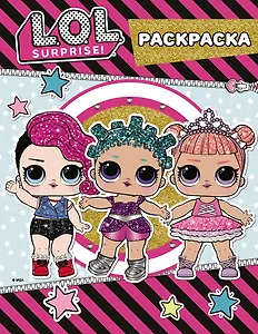 L.O.L. Surprise. Цветная раскраска (розовая) (глиттер)
