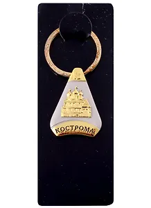 Брелок треугольный Кострома Троицк.соб.Ипат.мон. (металл)