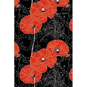 Тетрадь в клетку Unnika, "Графика. Сияющие маки", А5, 80 листов