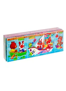 Умные кубики  в поддончике (длинные). 12 штук. Плывём по волнам