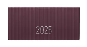 Планинг дат. 2025г. 64л "Stripes" сливовый, 7Б, тв.переплет, настольный, иск.кожа, тисн.фольгой, тонир.блок, ляссе, инд.уп