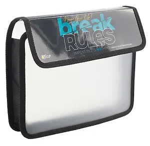 Папка для тетрадей А5 "Break rules" липучка, Оникс