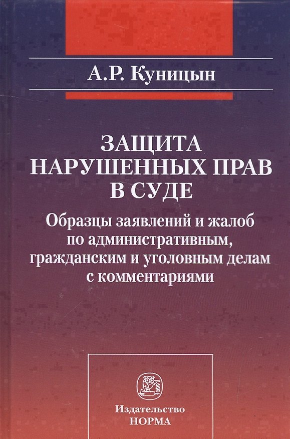 Книга Защита нарушенных прав в суде Образцы заявлений и жалоб… (Куницын) (Александр Куницын) — 1