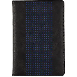 Ежедневник недат. А5 160л "Бакстер" черный, кожзам, тв.переплет, обложка поролон, перфорация, тонир.блок, ляссе