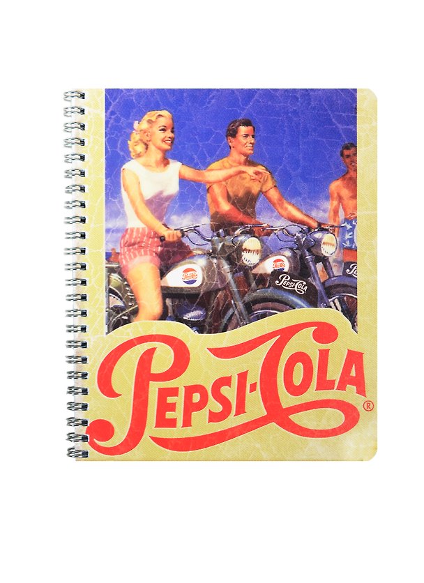 Тетрадь 80л кл. "Pepsi" спираль, выб.УФ-лак, ассорти, Academy Style 232169 — 1