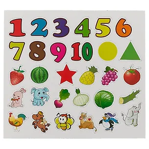 Магнитные цифры и фигуры, 19,5х17, 30элементов 2645505